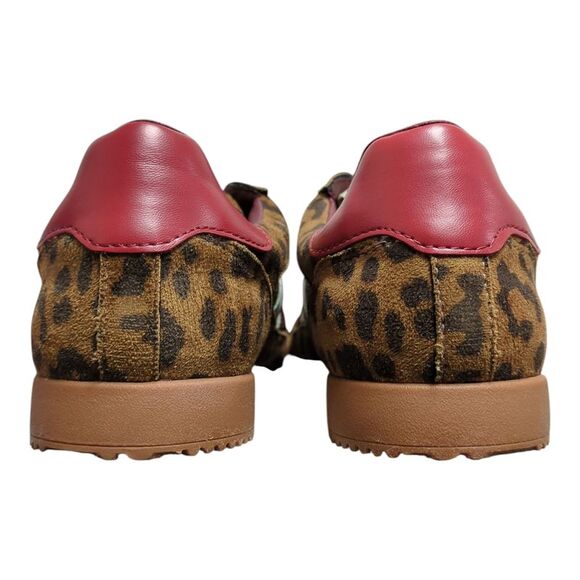 Steve Madden Women's Retro-Inspired Suede Lace-Up Sneaker - Leopard - Picture 4 of 6